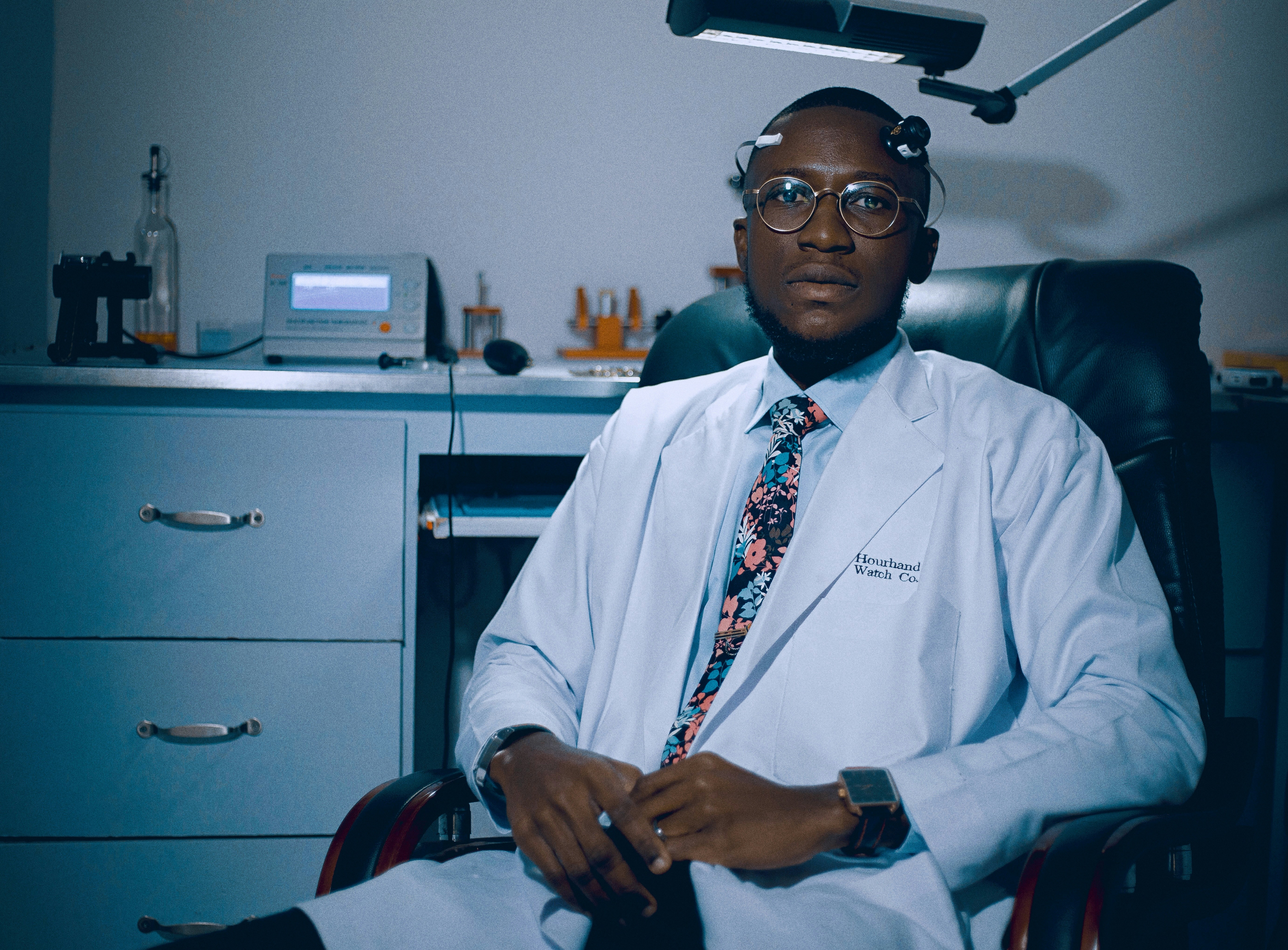 Lab technician at work